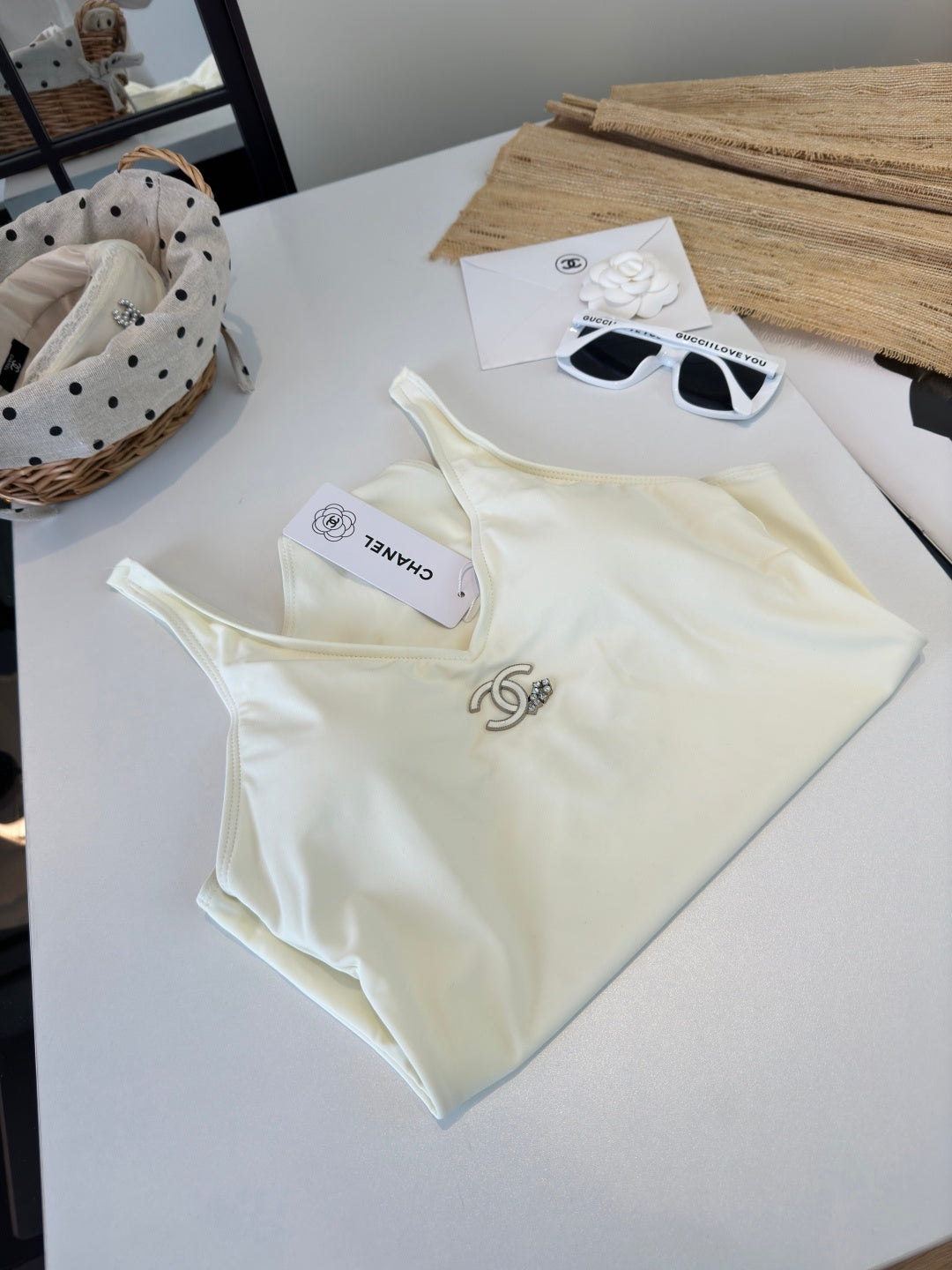 Chanel Bikini White Cotton 185835