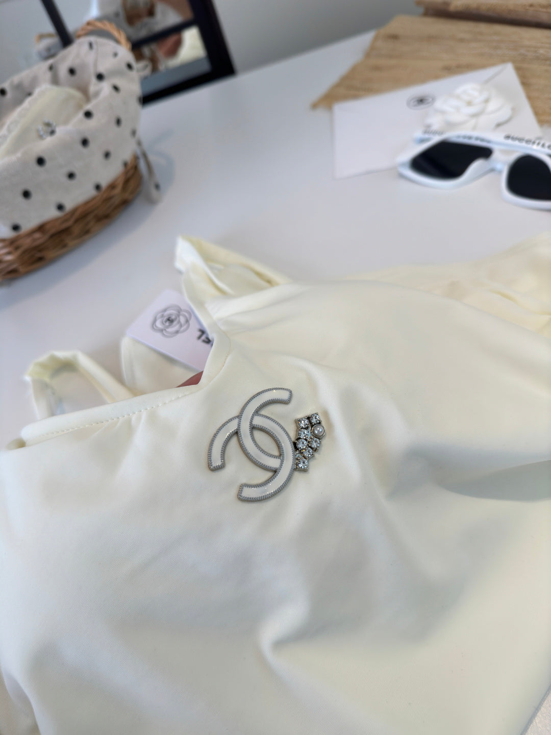 Chanel Bikini White Cotton 185835