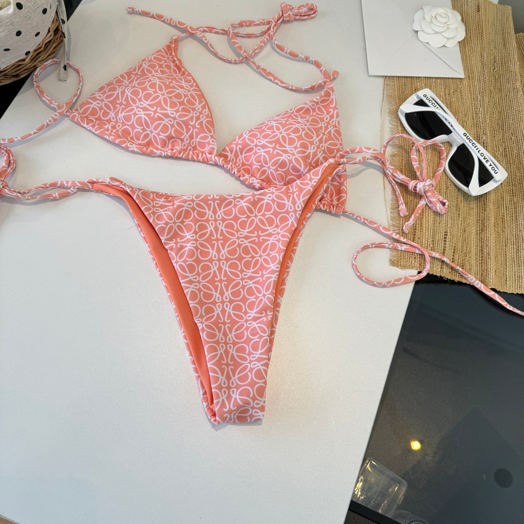 Loewe Bikini Monogram Pink Cotton 185845