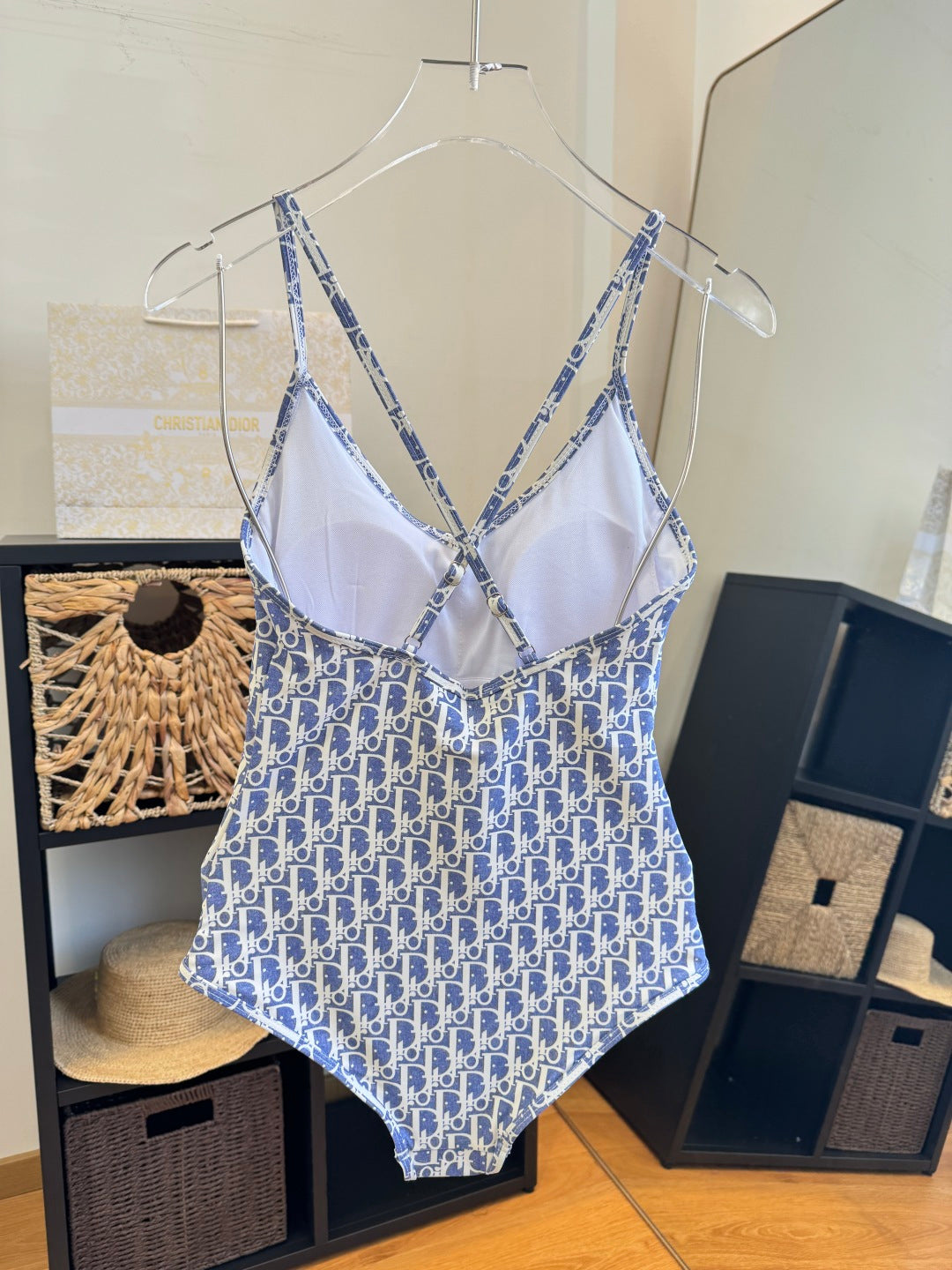CD One-Piece Bikini White Blue 203025