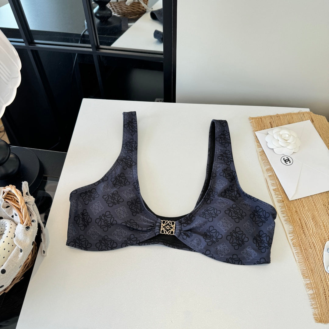Loewe Two-Piece Bikini Navy Blue 203030