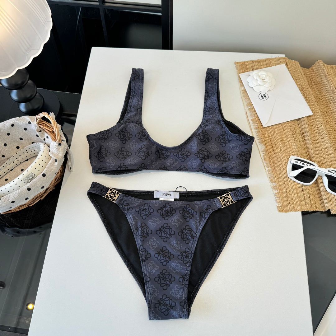 Loewe Two-Piece Bikini Navy Blue 203030