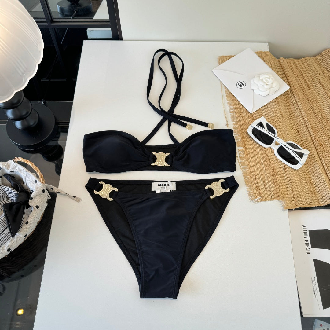 Celine Two-Piece Bikini Navy Blue 203015