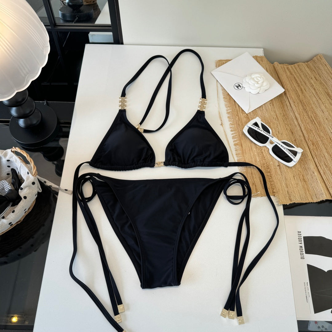 Celine Two-Piece Bikini Black 203012