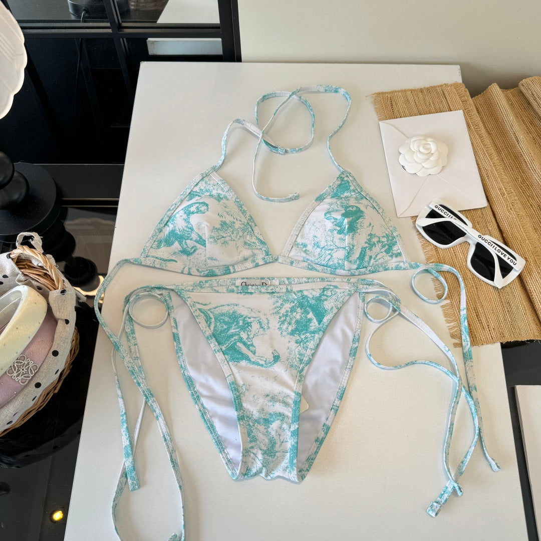 CD 26s Two-Piece Bikini Blue Colorful 201824