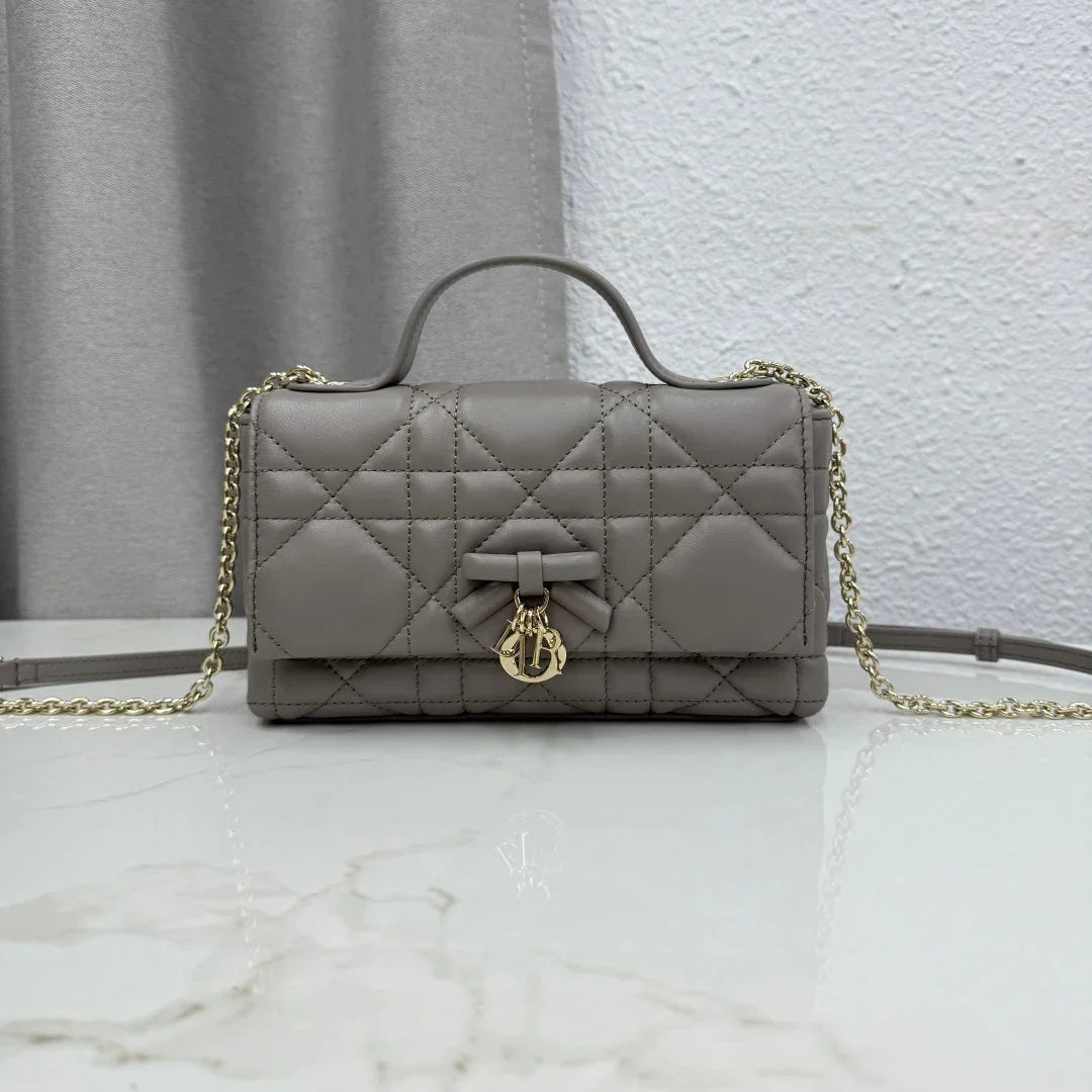 Dior 2026 My Tender Dior Top Handle Mini Chain Bag 21cm Lambskin