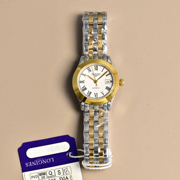 Longines Flagship 28mm Sliver Case Steel Gold