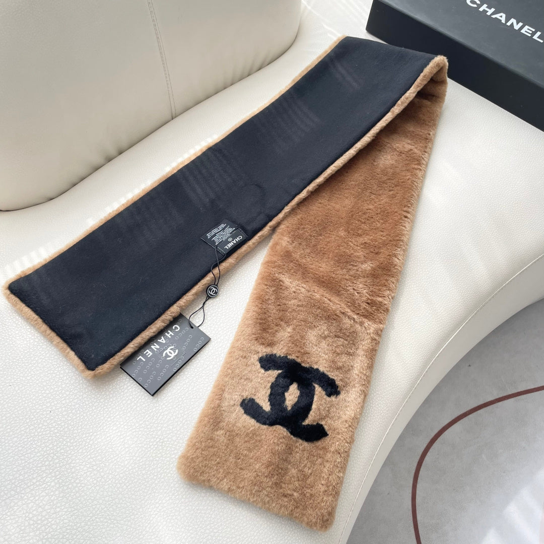 CC 25 Scarf 170cm Brown Black Fleece 968490