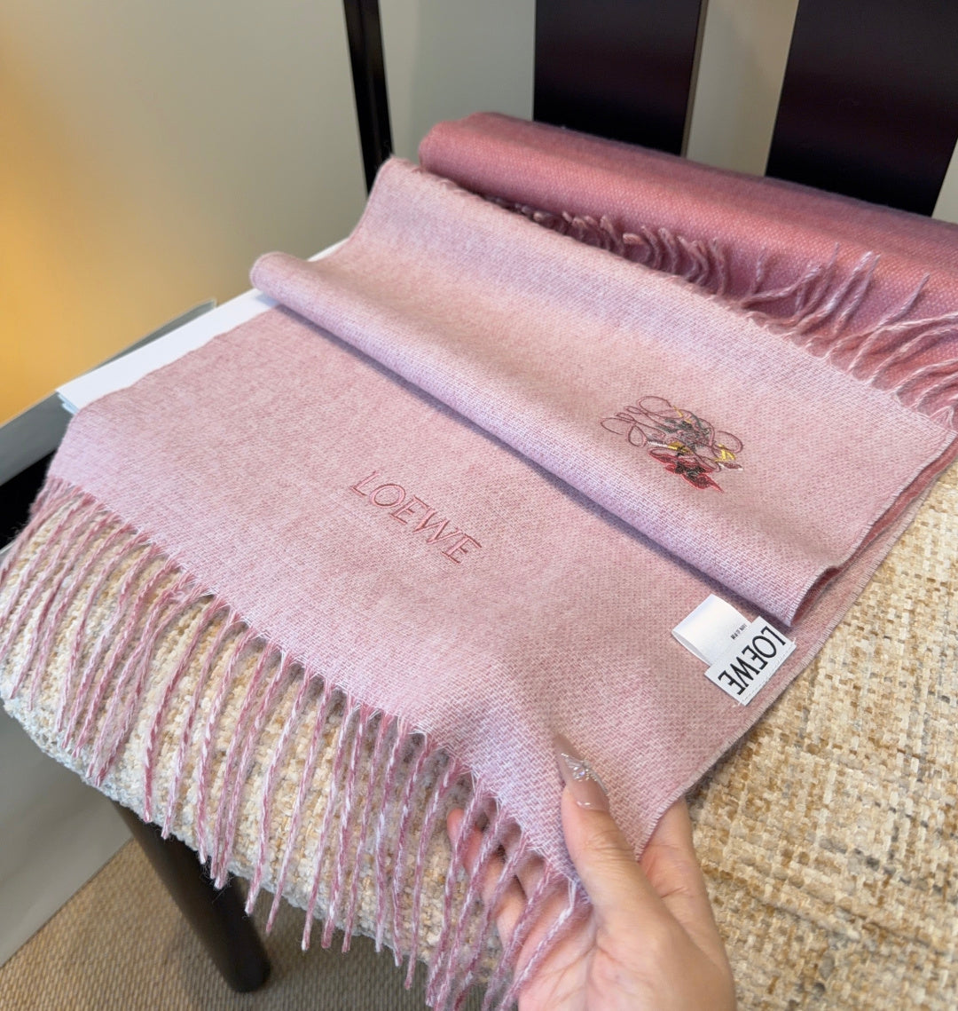 Loewe Scarf 180CM Dark Pink Cashmere 969474