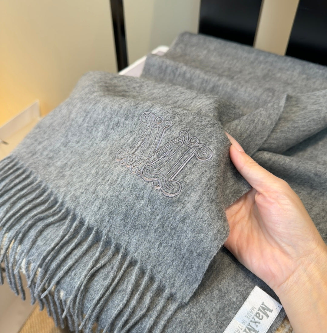 MaxMara Scarf 36*190cm Grey Cashmere 207627