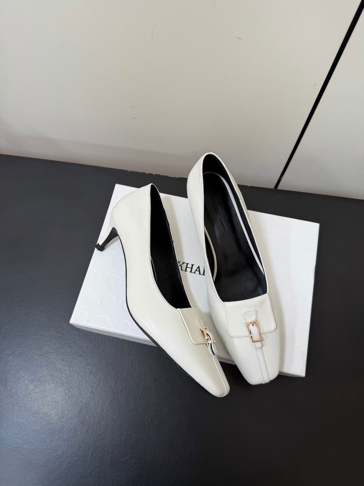 Khaite 26s Celia Pumps 5.5cm White Leather 909451