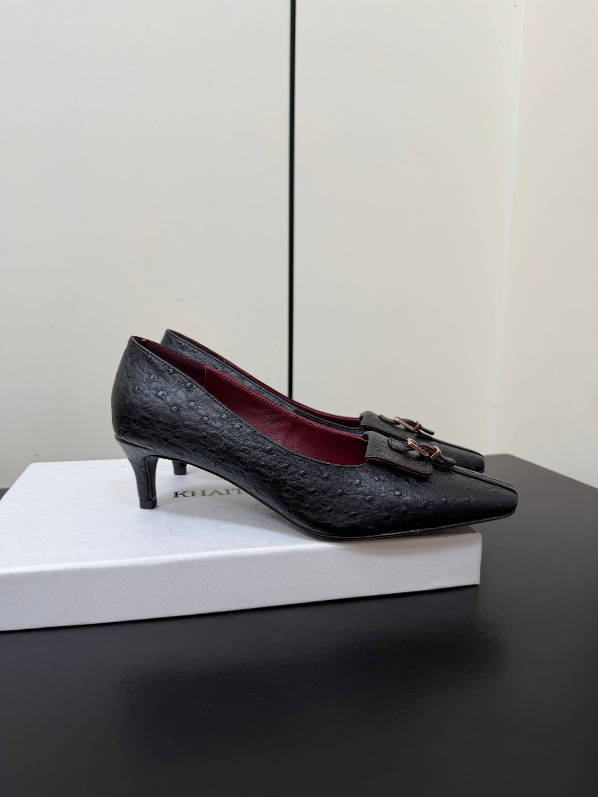 Khaite 26s Celia Pumps 5.5cm Black Leather 909454