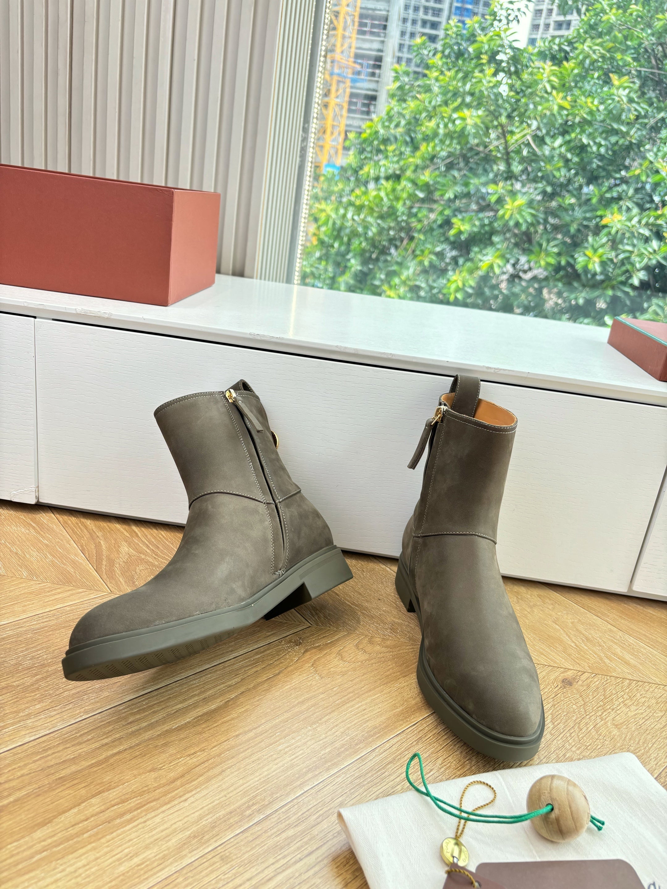 LP Kilda Ankle  Boots Olive Green Suede 507410