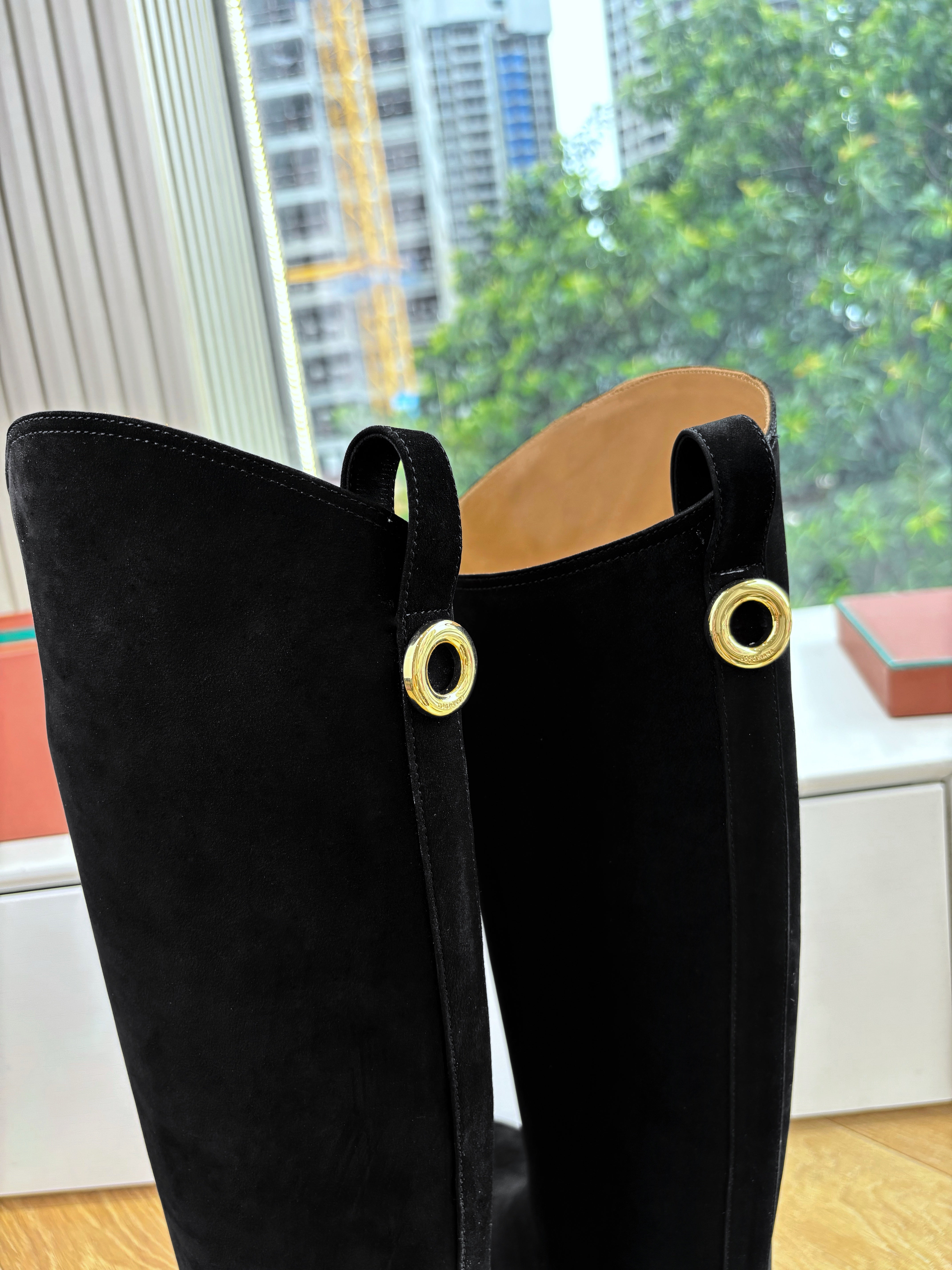 LP Kilda Knee-High Boots Black Suede 507415