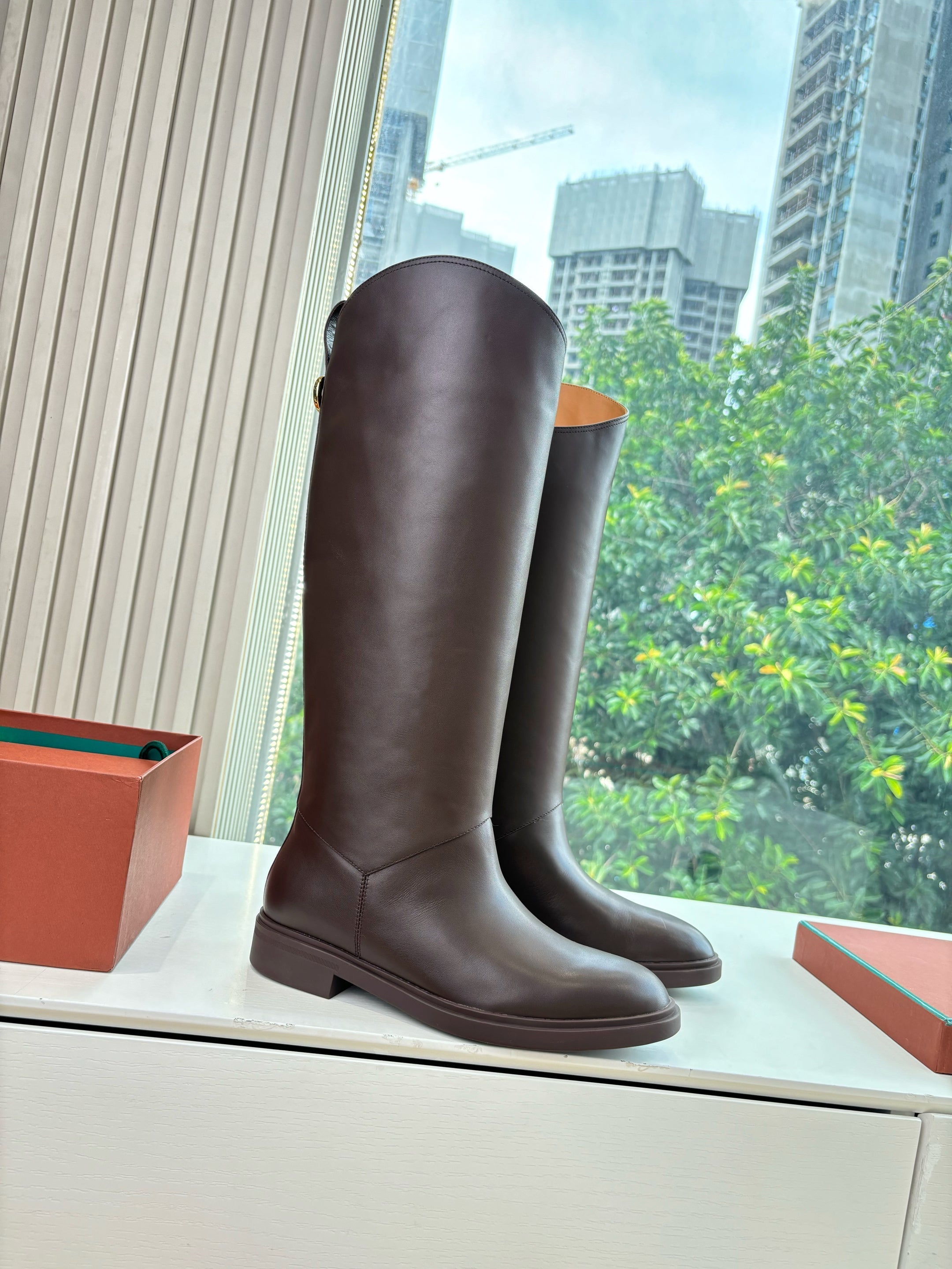 LP Kilda Knee-High Boots Brown Leather 507417