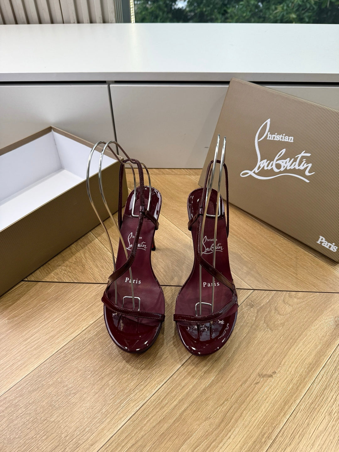 CL 26s Rosalie Alta 15cm Sandal Burgundy Leather 932667