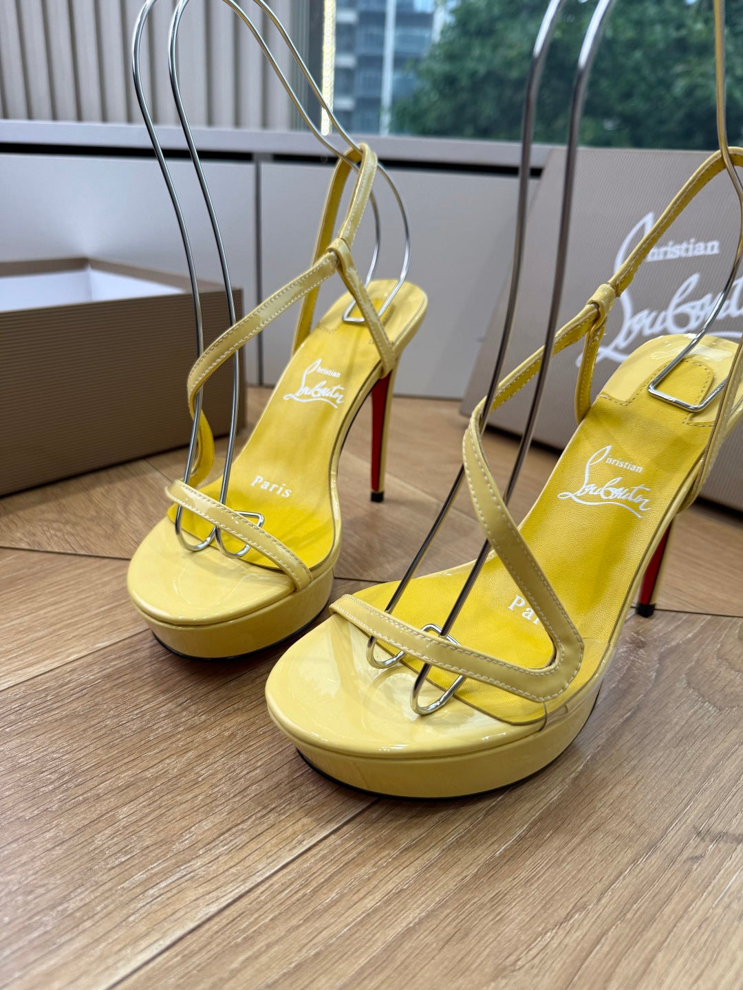 CL 26s Rosalie Alta 15cm Sandal Yellow Leather 932668