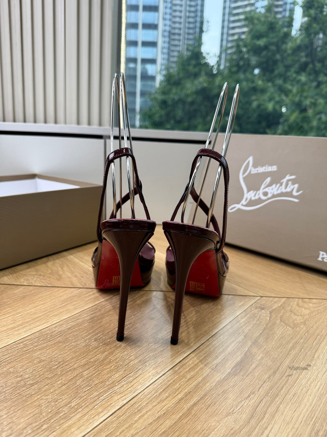 CL 26s Rosalie Alta 15cm Sandal Burgundy Leather 932667