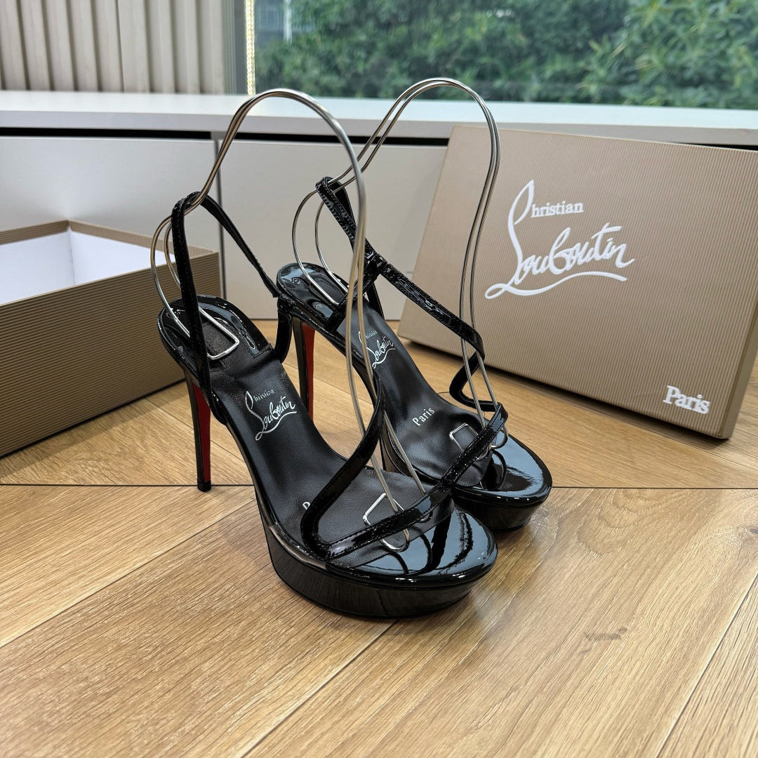 CL 26s Rosalie Alta 15cm Sandal Black Leather 932669