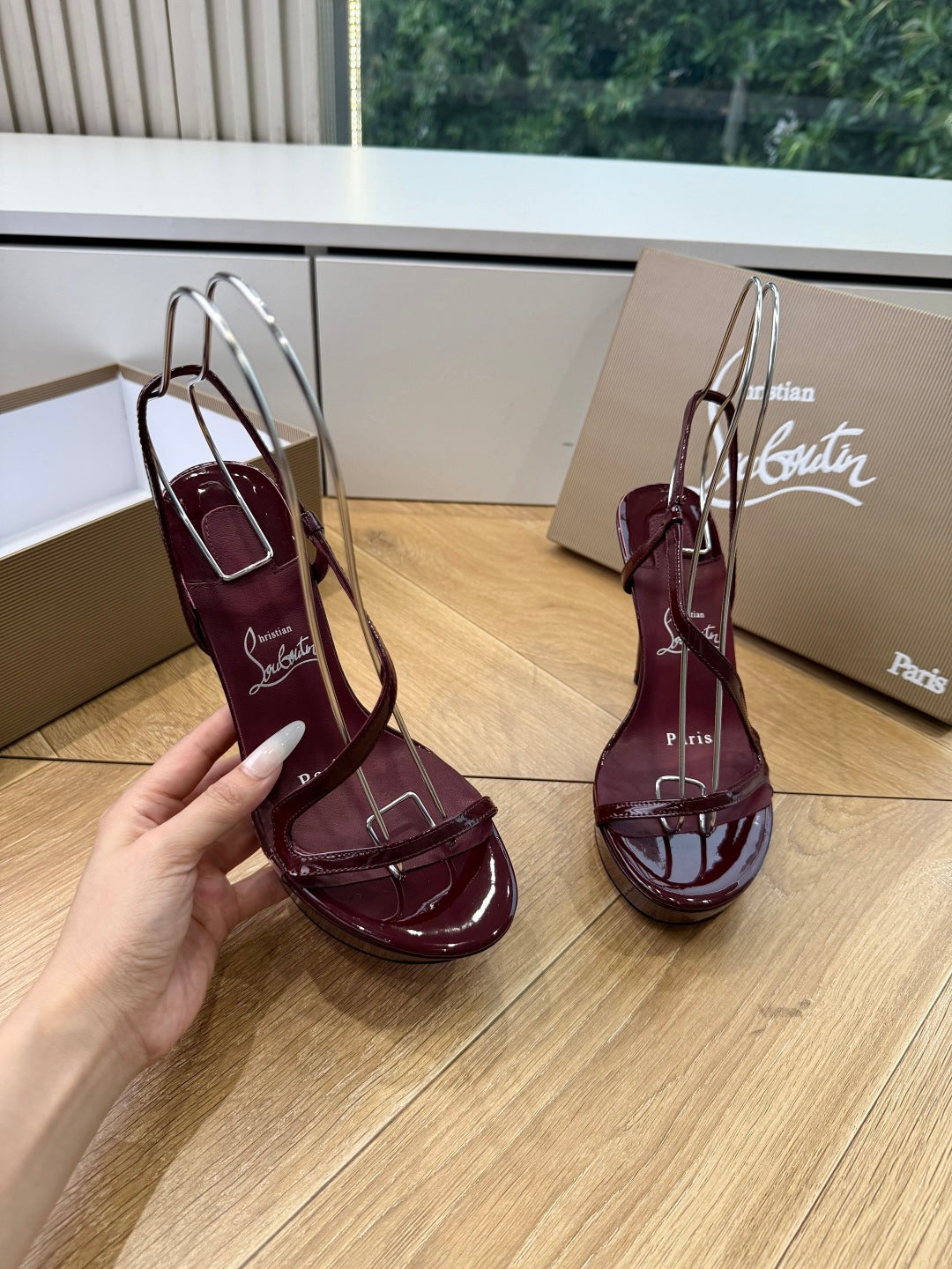 CL 26s Rosalie Alta 15cm Sandal Burgundy Leather 932667