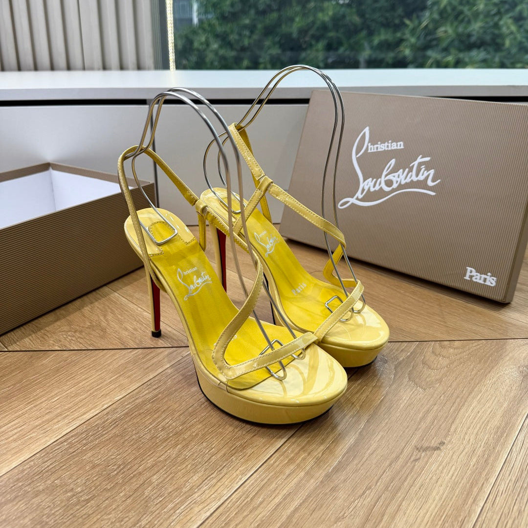CL 26s Rosalie Alta 15cm Sandal Yellow Leather 932668