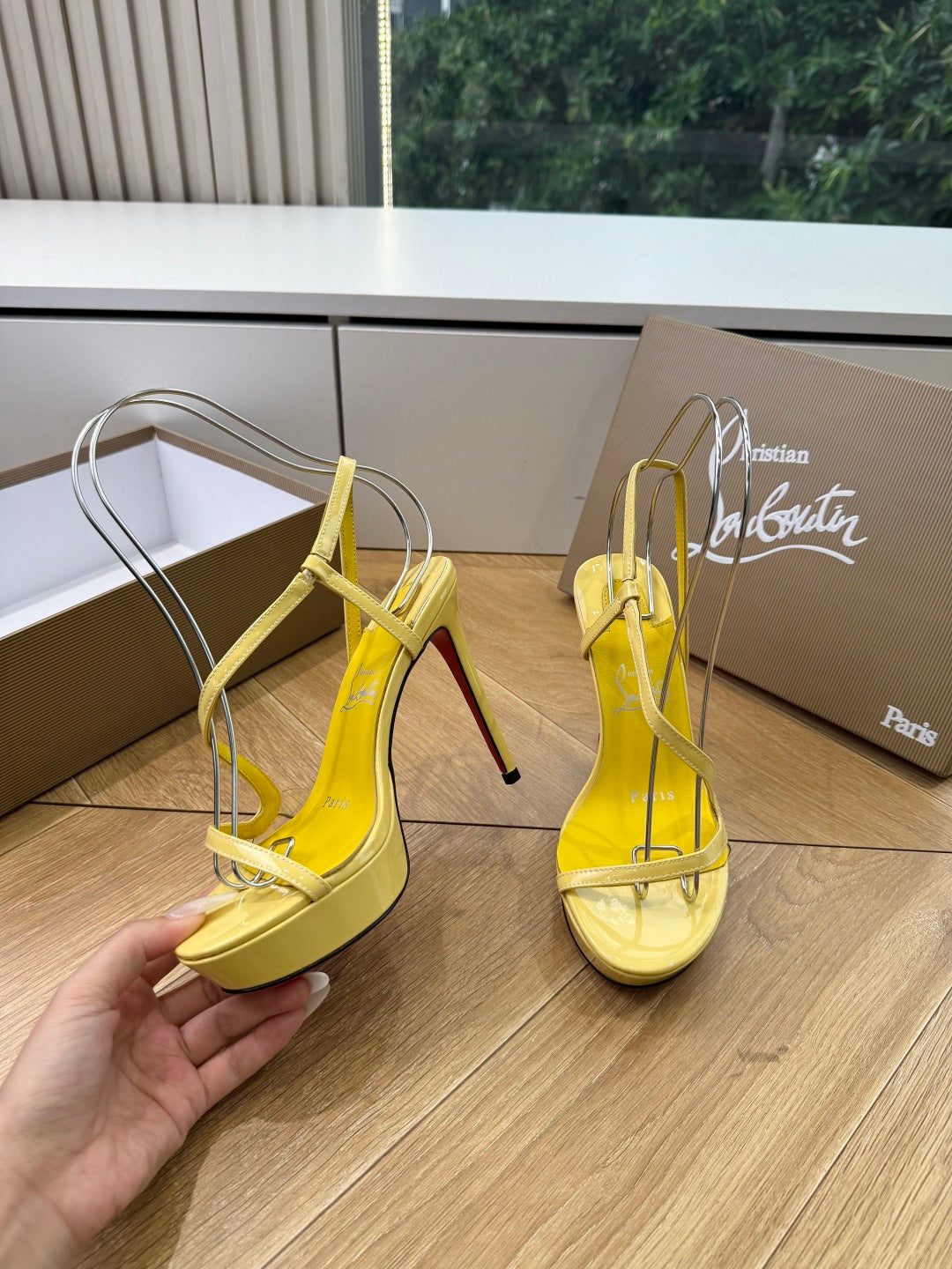 CL 26s Rosalie Alta 15cm Sandal Yellow Leather 932668