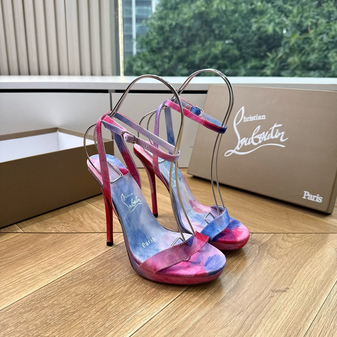 CL 26s Miss Z Sandals Colorful Leather Satin 932675