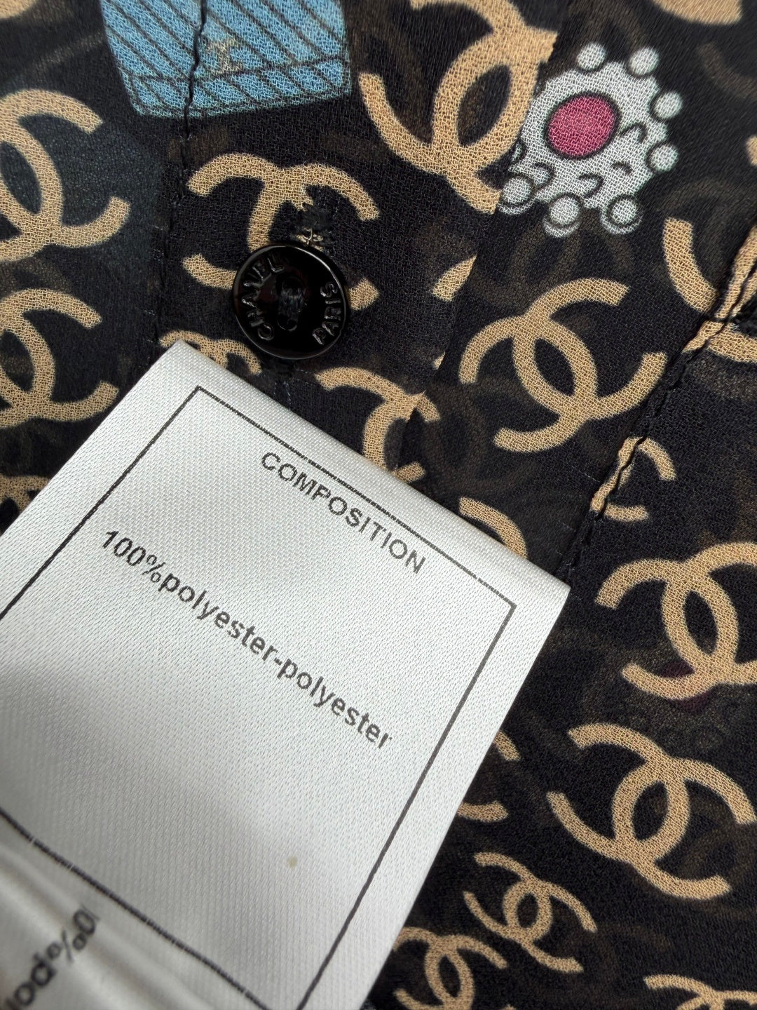 CC 26s Print Long-Sleeve Shirt Black Polyester 367043