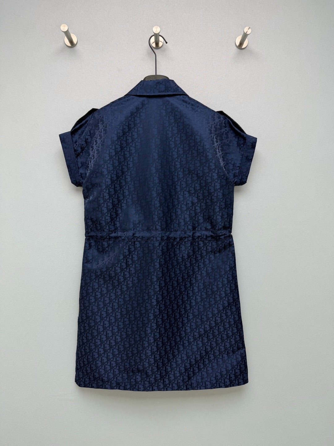 CD 26s Jacquard Fitted Dress Dark Blue Polyester 411640