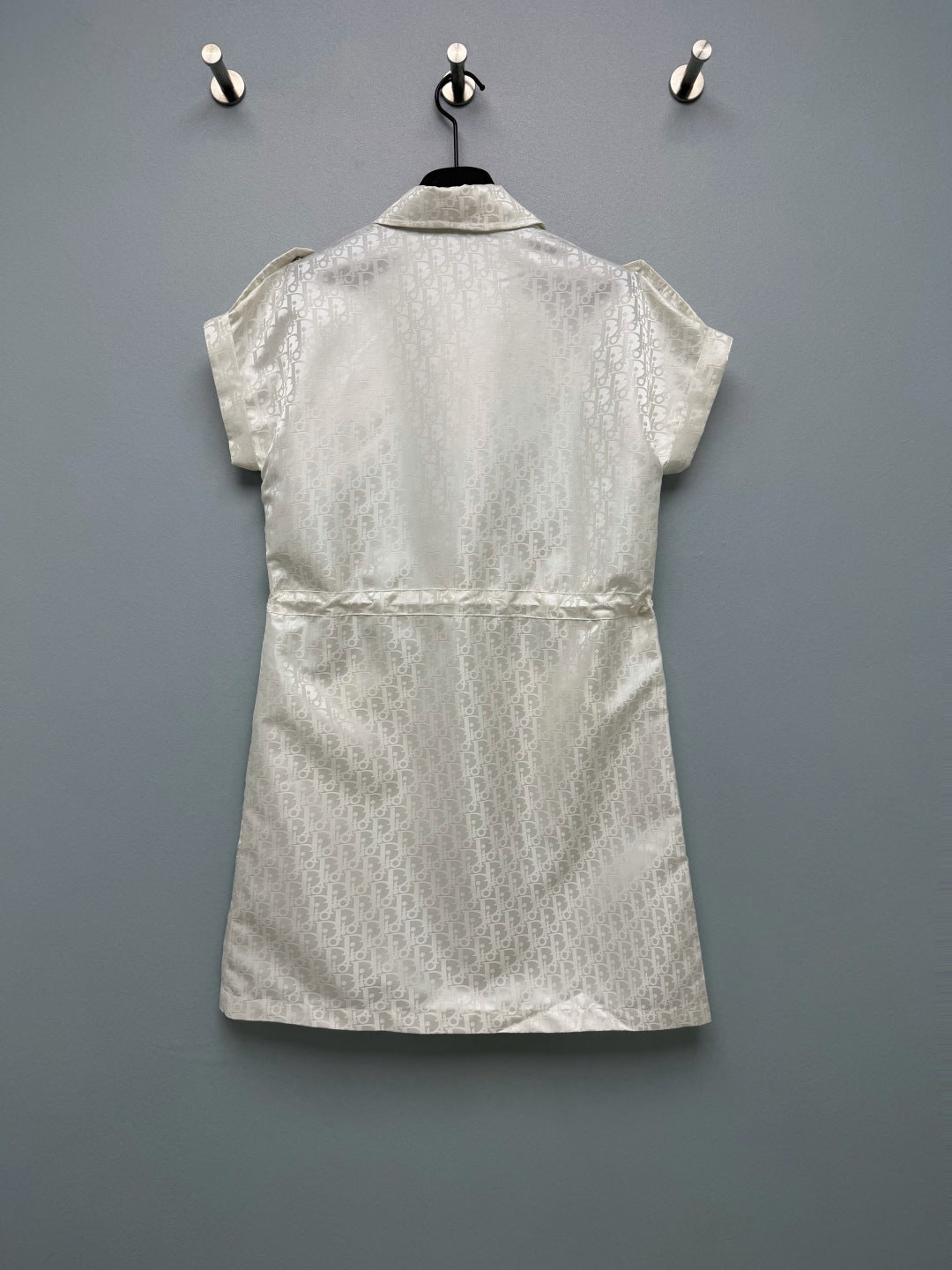 CD 26s Jacquard Fitted Dress Cream Polyester 411642
