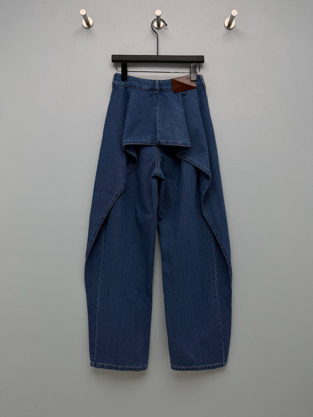 Loewe 26s Pleated Wide-Leg Jeans Blue Cotton 411630