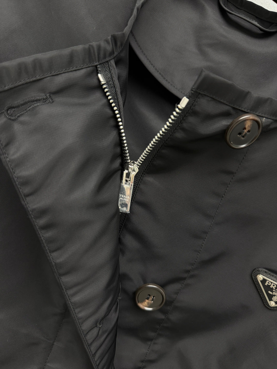 Prada 26s Cropped Blouson Jacket Black Re-Nylon 418786