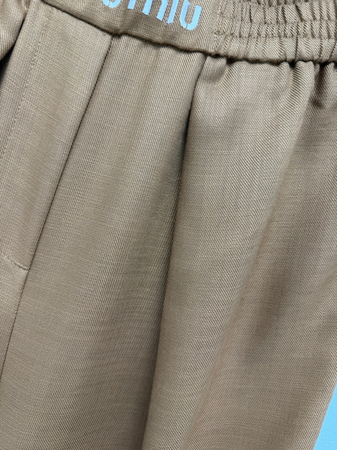 Miu 26s Wide-Leg Pants Tobacco Polyester 421435