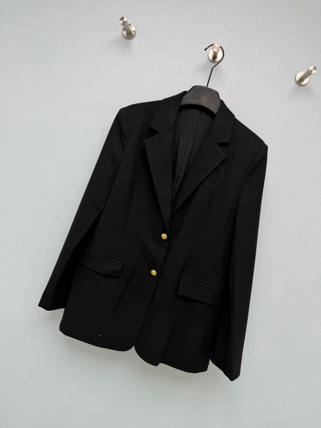 CD 26s Embroidered Casual Blazer Black Wool Polyeste 421380