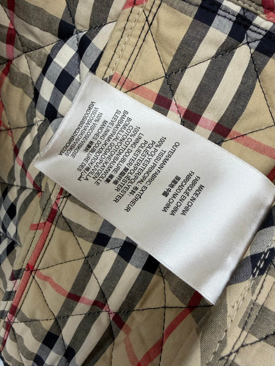 Burberry 26s Vintage Check Trim Quilted Jacket 444868