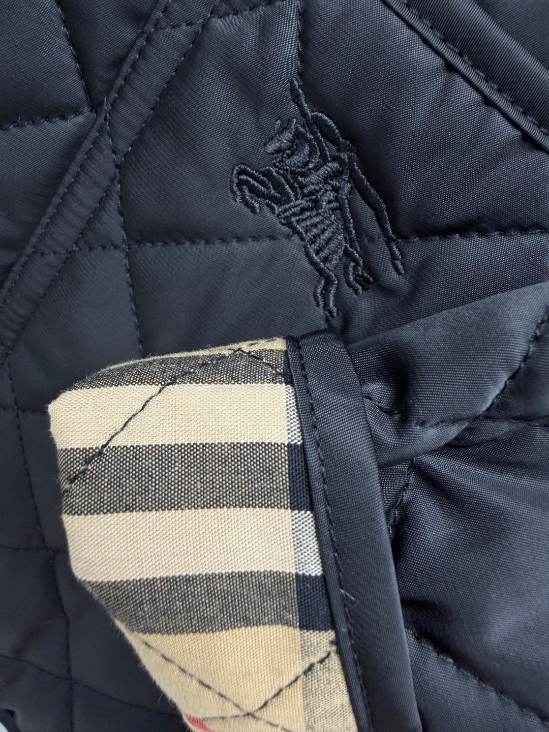Burberry 26s Vintage Check Trim Quilted Jacket 444868