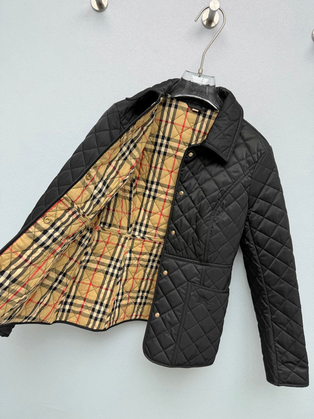 Burberry 26s Vintage Check Trim Quilted Jacket 444868