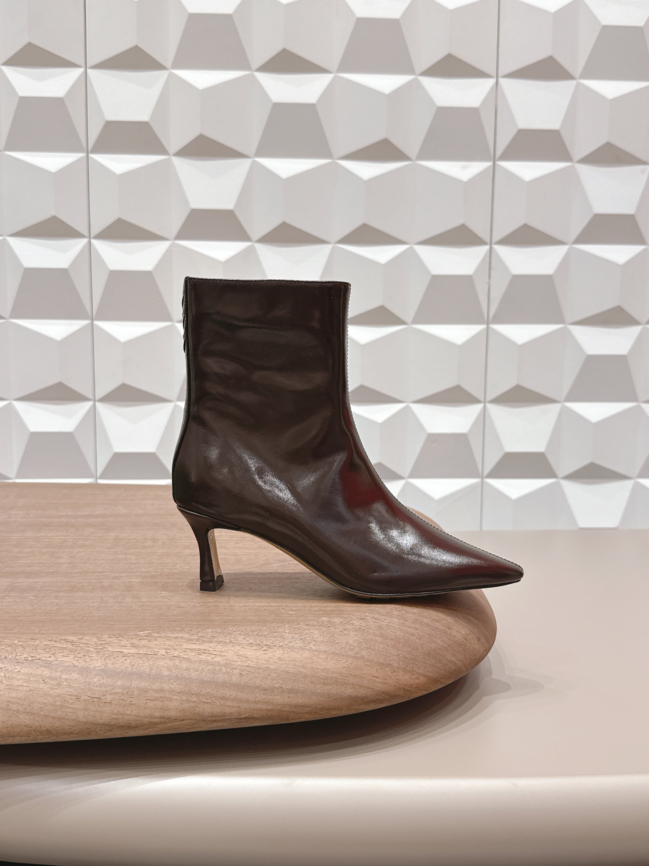 BV Sofia Ankle Boot 7cm Brown Mix Red Lambskin 613290