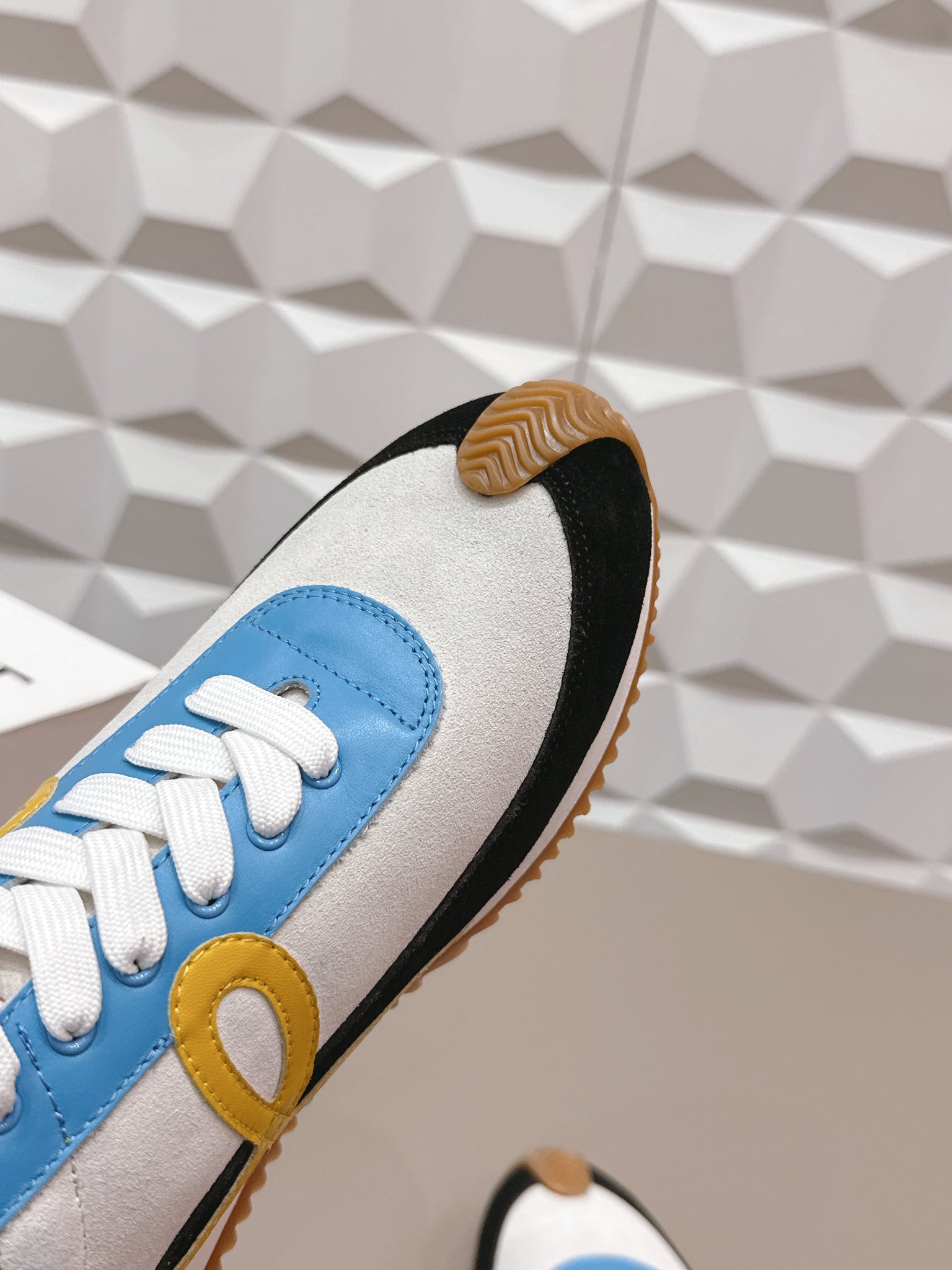 Loewe 26s Flow Runner Sneaker In Multicolor Suede And Calfskin Style 4