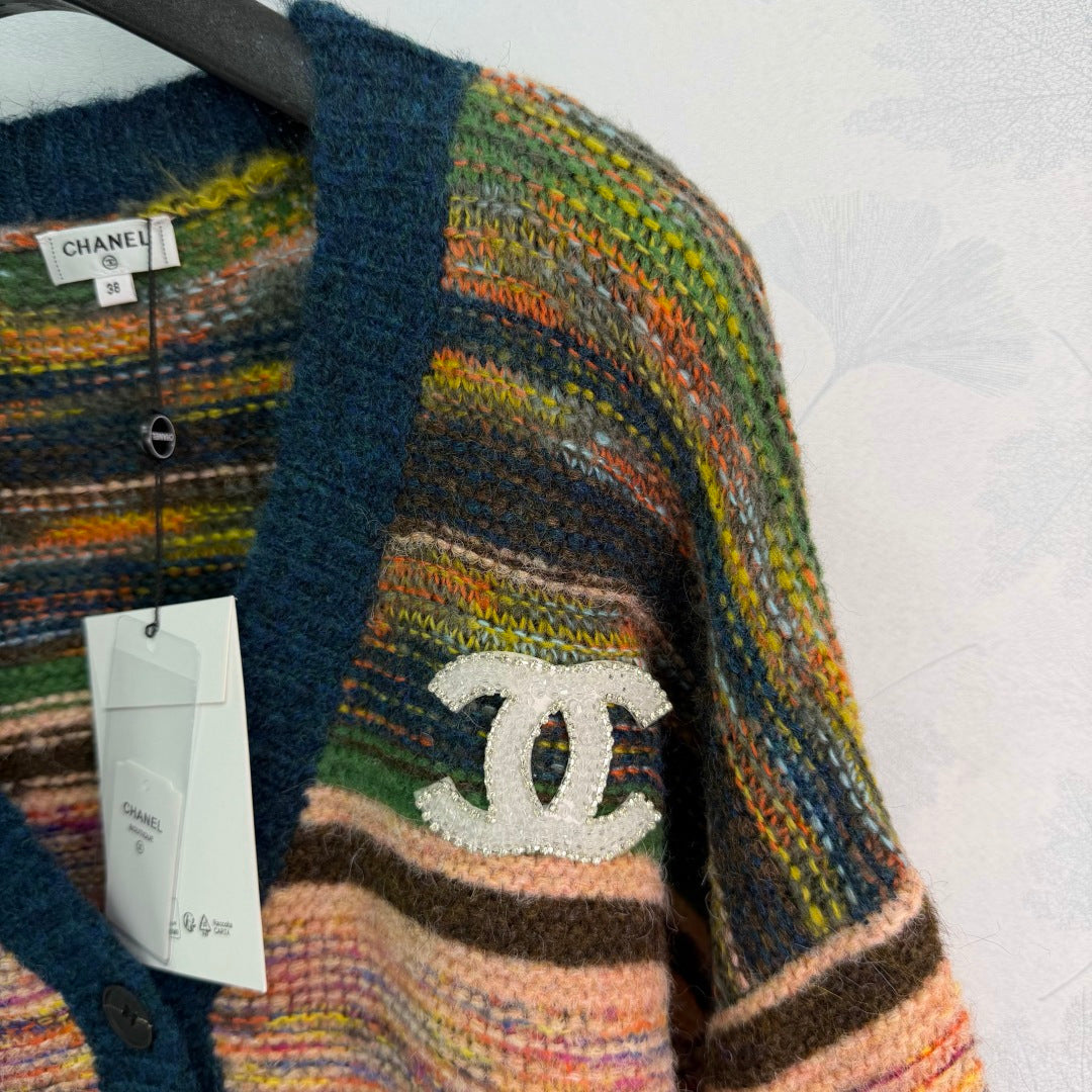 Chanel 26S Space Dye Knit Cardigan Multicolor 449361