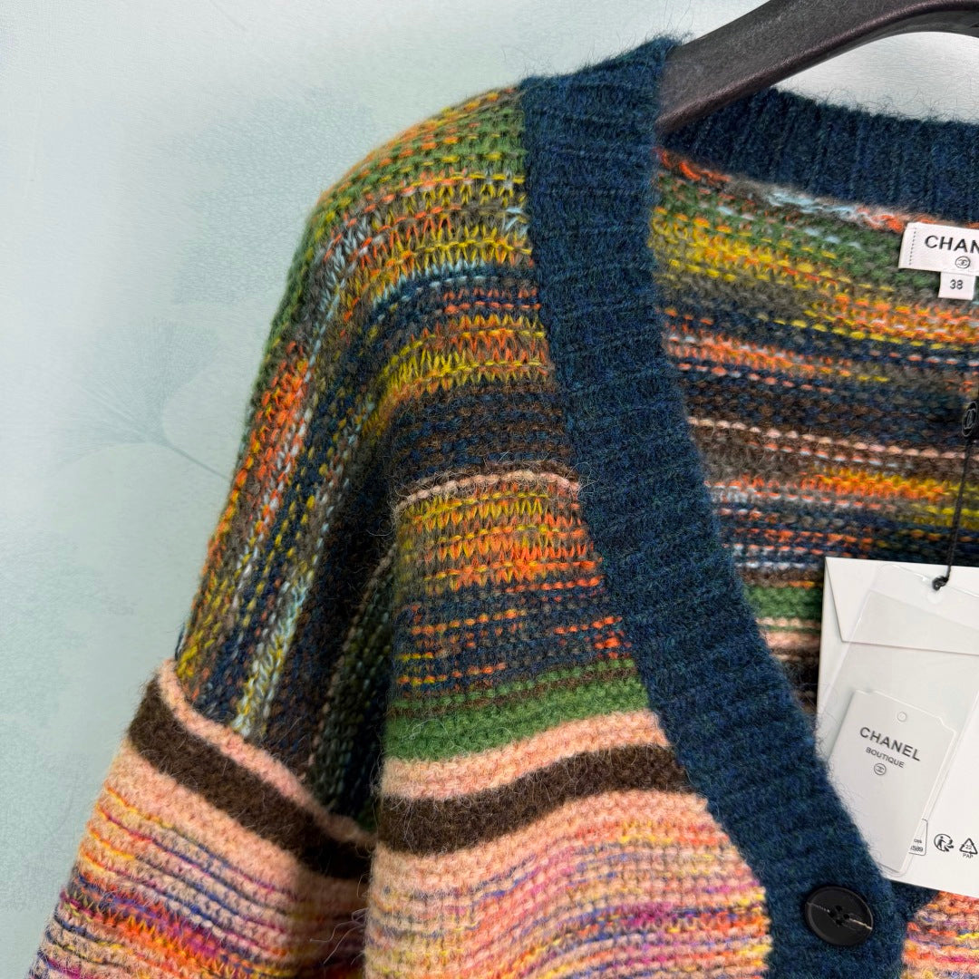 Chanel 26S Space Dye Knit Cardigan Multicolor 449361