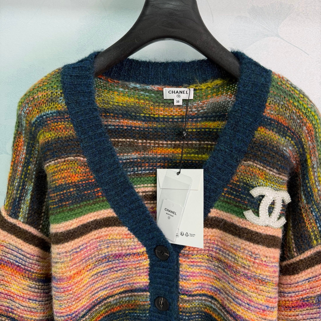 Chanel 26S Space Dye Knit Cardigan Multicolor 449361