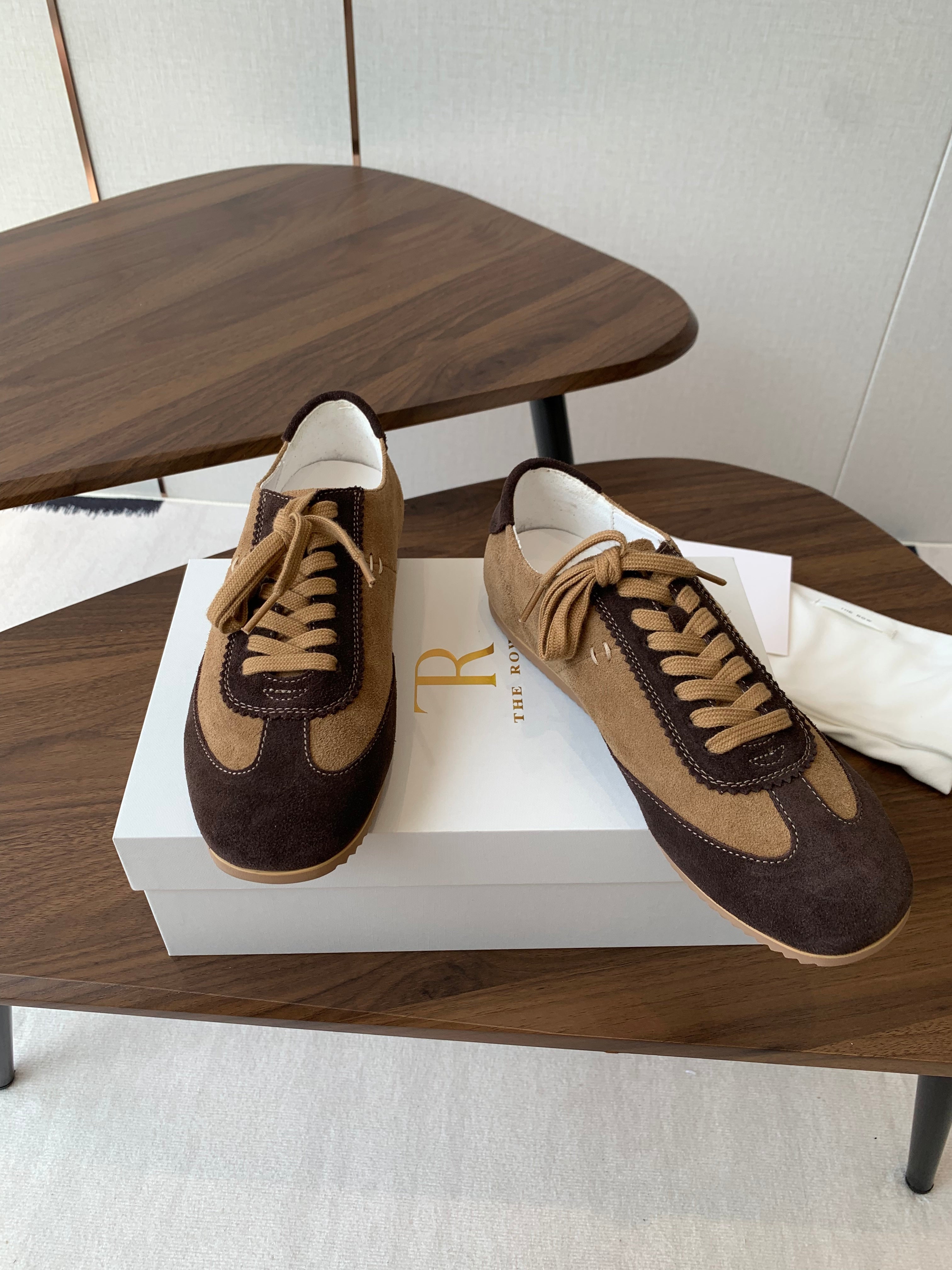 The Row Sneakers Brown And Chocolate Cow Suede 334524