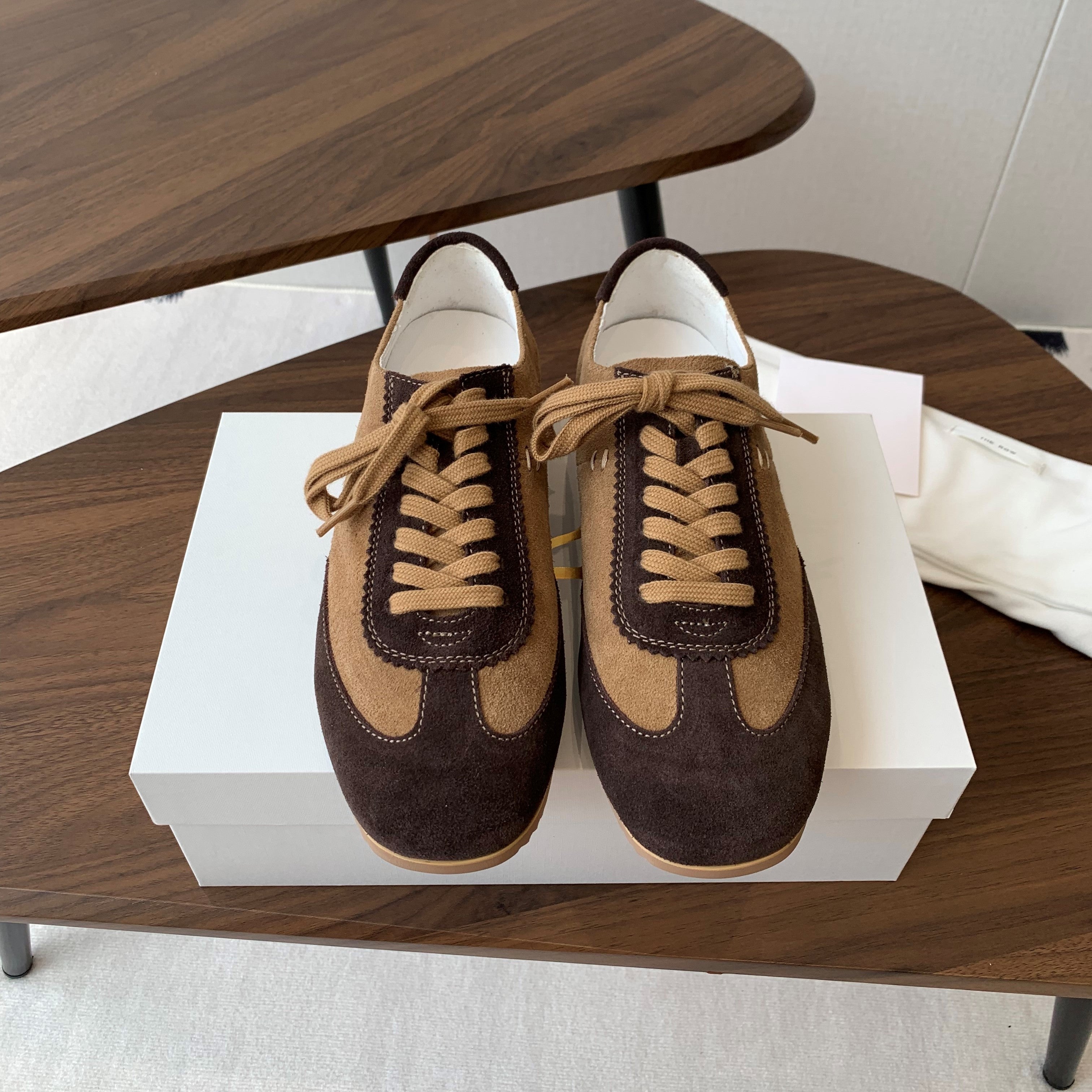 The Row Sneakers Brown And Chocolate Cow Suede 334524