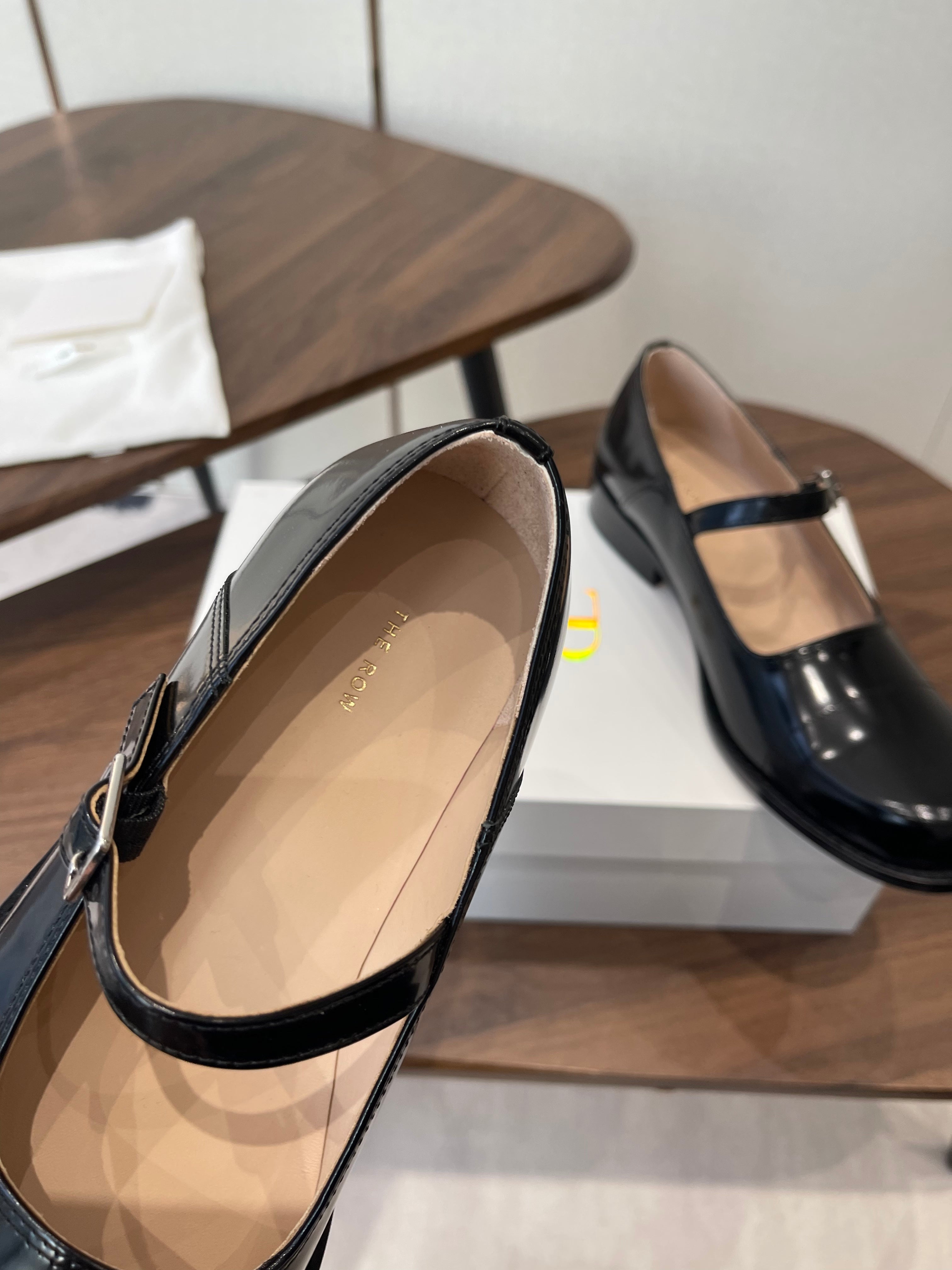 The Row Kai Mary Jane Black Patent Leather 633755