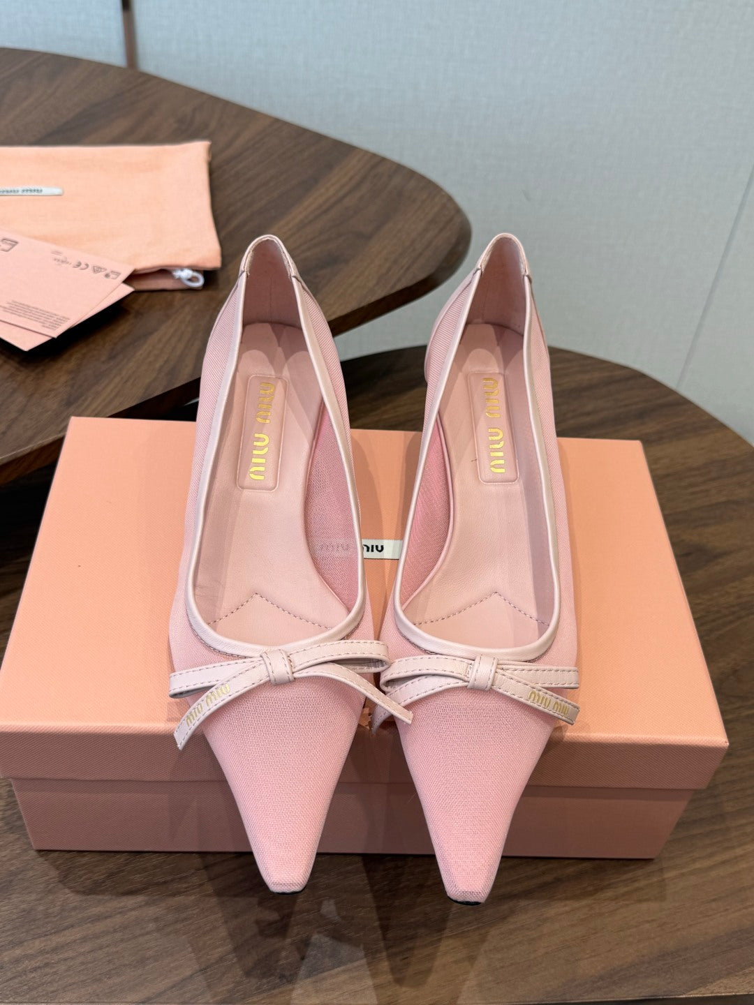 Miu 26s Pump 5.5cm Light Pink Canvas 887657