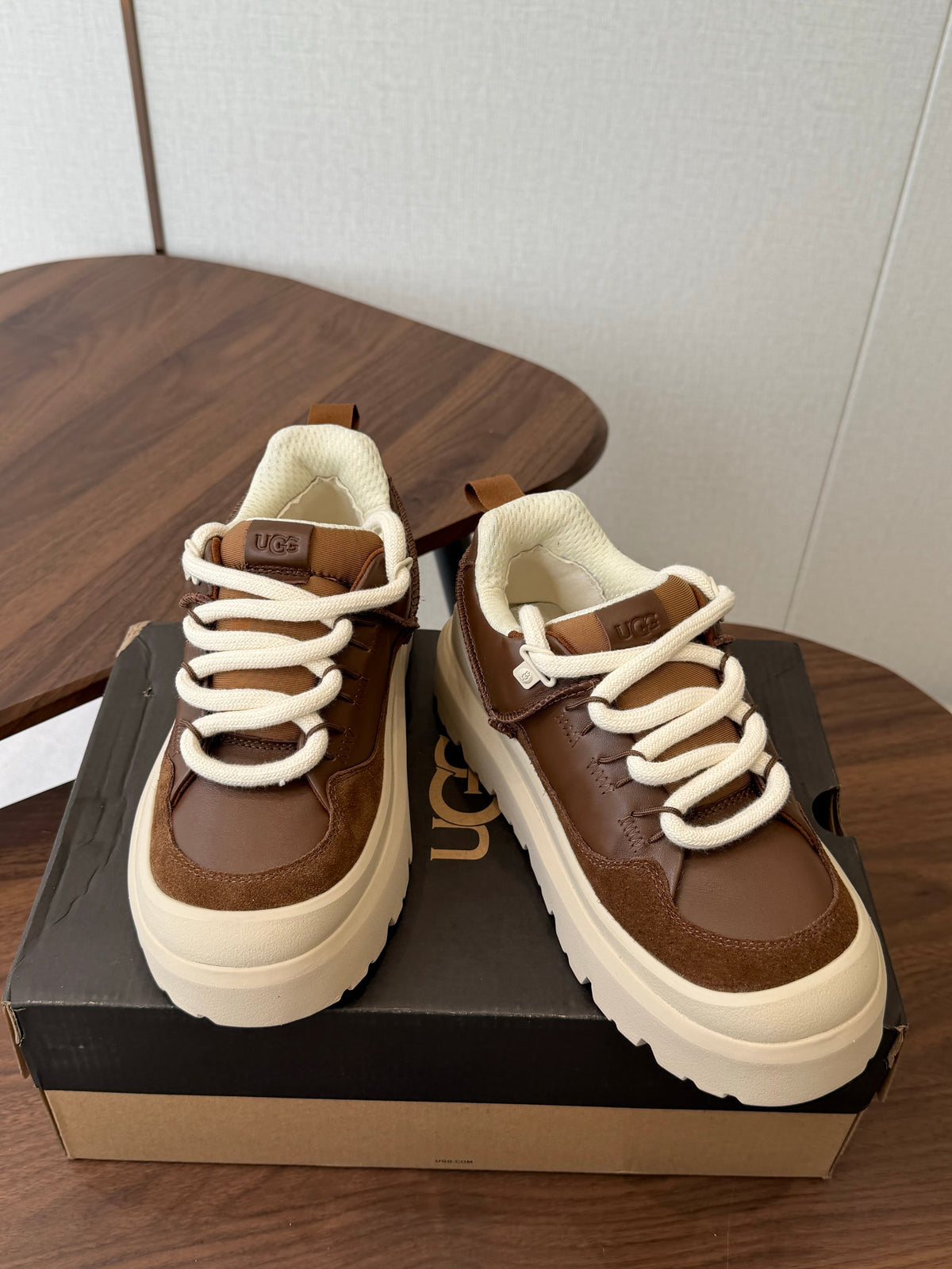 UGG Heritage Utility Sneaker Dark Chestnut Ice Blue 1170910