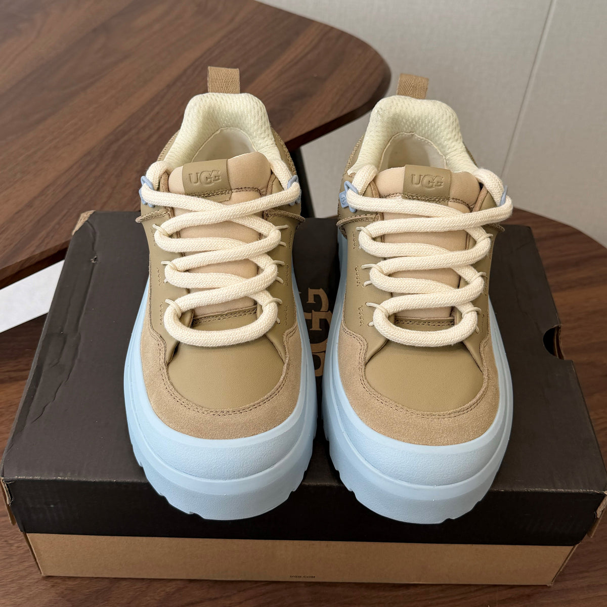 UGG Heritage Utility Sneaker Dark Chestnut Ice Blue 1170910