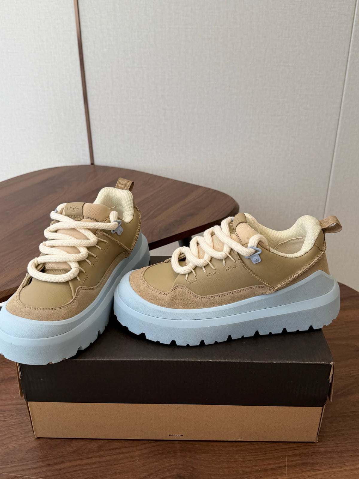 UGG Heritage Utility Sneaker Dark Chestnut Ice Blue 1170910