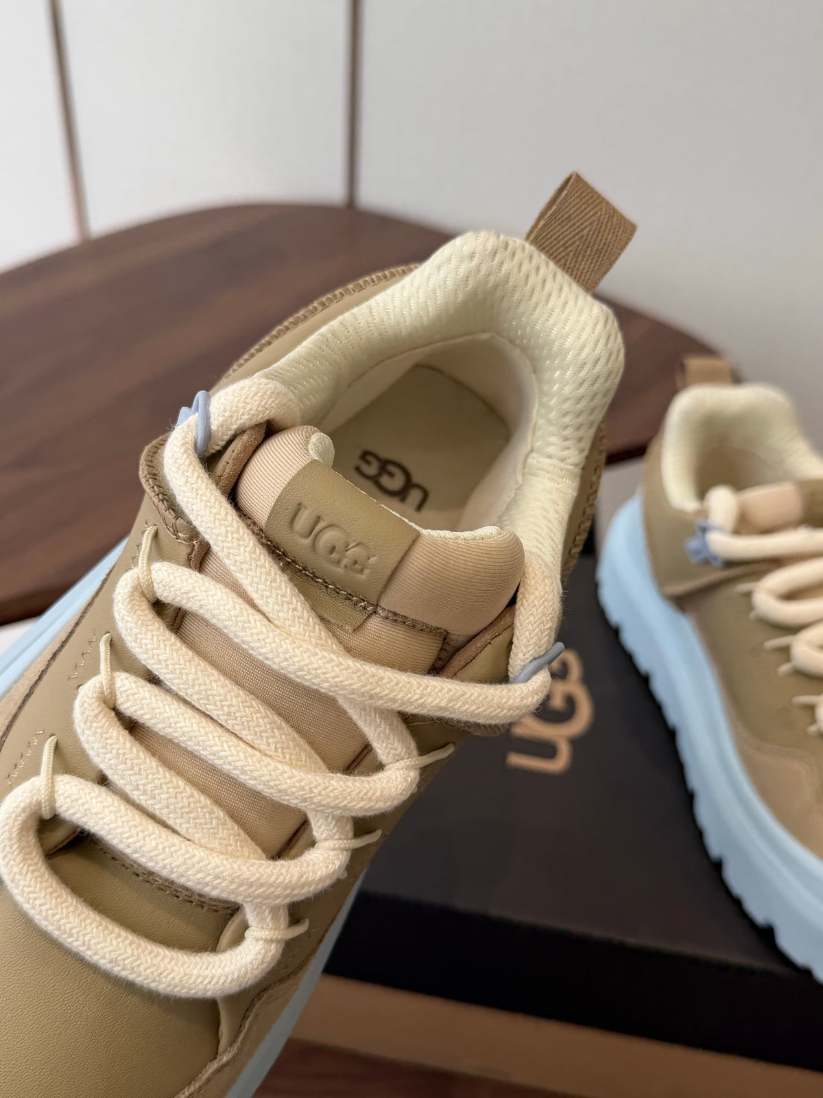 UGG Heritage Utility Sneaker Dark Chestnut Ice Blue 1170910